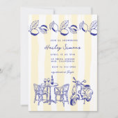 La Dolce Vita Italiaans Citroengeel Vrijgezellenfe Kaart (Voorkant)