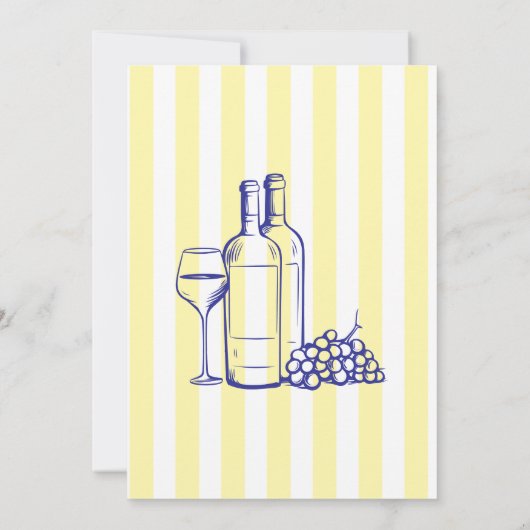 La Dolce Vita Italiaans Citroengeel Vrijgezellenfe Kaart (Achterkant)