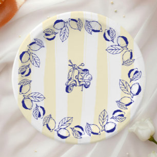 La Dolce Vita Italiaans Citroengeel Vrijgezellenfe Papieren Bordje