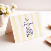 La Dolce Vita Italiaans citroengele bruidsdouche Bedankkaart