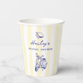 La Dolce Vita Italiaans citroengele bruidsdouche Papieren Bekers (Voorkant)