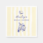 La Dolce Vita Italiaans citroengele bruidsdouche Servet (Voorkant)