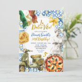 La Dolce Vita Italiaans Diner Thema Volwassen Verj Kaart (Staand voorkant)