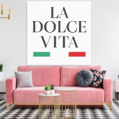 La Dolce Vita Italiaans gestrekt canvas Afdruk (Insitu (Woonkamer))