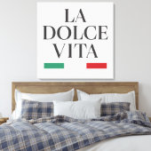 La Dolce Vita Italiaans gestrekt canvas Afdruk (Insitu (Slaapkamer))