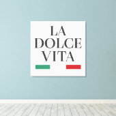 La Dolce Vita Italiaans gestrekt canvas Afdruk (Insitu (Houten vloer))