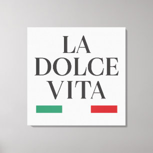 La Dolce Vita Italiaans gestrekt canvas Afdruk