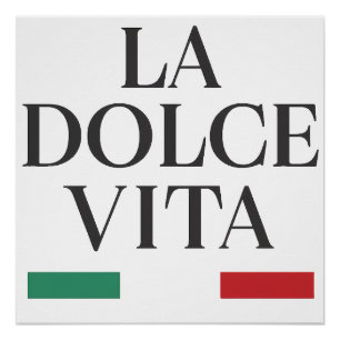 La Dolce Vita Italiaans Glanzend Poster