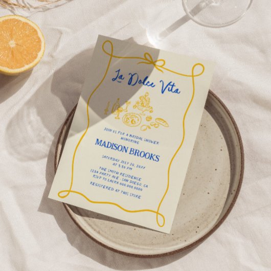 La Dolce Vita Italiaans handgetekend Vrijgezellenf Kaart