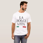 La Dolce Vita Italiaans Mannen T-shirt (Voorkant volledig)