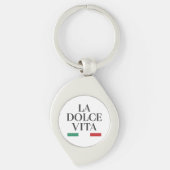 La Dolce Vita Italiaans Metaal Sleutelhanger (Voorkant)