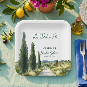 La Dolce Vita Italiaans Uitnodiging Bruidsfeest Papieren Bordje