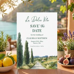 La Dolce Vita Italiaans Uitzicht Elegante Trouwdag Save The Date