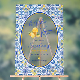 La Dolce Vita Italiaans verjaardagsfeest Welkom Acryl Bord