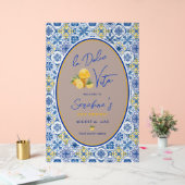 La Dolce Vita Italiaans verjaardagsfeest Welkom Acryl Bord (Huwelijk)