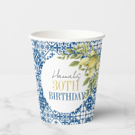 La dolce vita Italiaanse 30e verjaardag disco Papieren Bekers