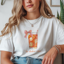 La Dolce Vita Italiaanse Aperol Spritz Coquette T-shirt
