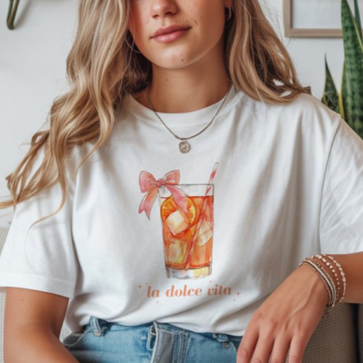 La Dolce Vita Italiaanse Aperol Spritz Coquette T-shirt