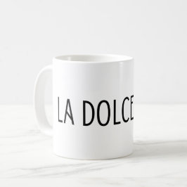 La dolce vita Italiaanse belettering Koffiemok