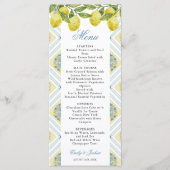 La Dolce Vita Italiaanse Citrus Lemon bruiloft Menu (Voorkant)