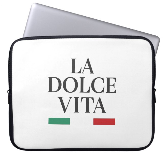 La Dolce Vita Italiaanse laptophoes Laptop Sleeve (Voorkant)