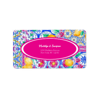 La Dolce Vita Italiaanse Lemon bruiloft Uitnodigin Etiket