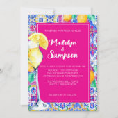 La Dolce Vita Italiaanse Lemon bruiloft Uitnodigin Kaart (Voorkant)