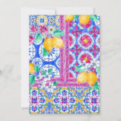 La Dolce Vita Italiaanse Lemon bruiloft Uitnodigin Kaart (Achterkant)