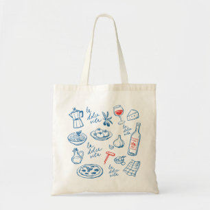 La Dolce Vita Italiaanse Markt Boodschappentas Tote Bag