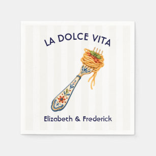 La Dolce Vita Italiaanse Pasta Amalfi Kust Trouwfe Servet