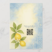 La Dolce Vita Italiaanse QR Code Bruidsfeest Kaart (Achterkant)