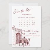 La dolce vita Italiaanse schets  Save The Date (Voorkant)