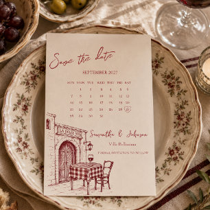 La dolce vita Italiaanse schets Save The Date