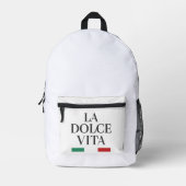 La Dolce Vita Italiaanse stijl rugzak (Voorkant)