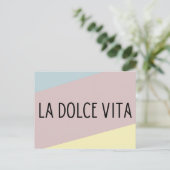 La dolce vita Italiaanse taal belettering Briefkaart (Staand voorkant)