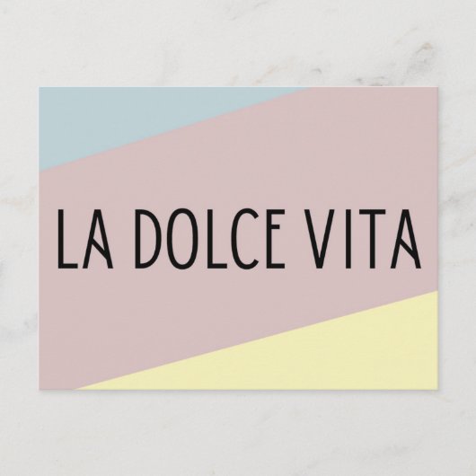La dolce vita Italiaanse taal belettering Briefkaart (Voorkant)