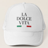 La Dolce Vita Italiaanse trucker hoed Trucker Pet (Voorkant)