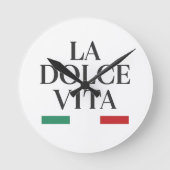 La Dolce Vita Italiaanse wandklok (Voorkant)