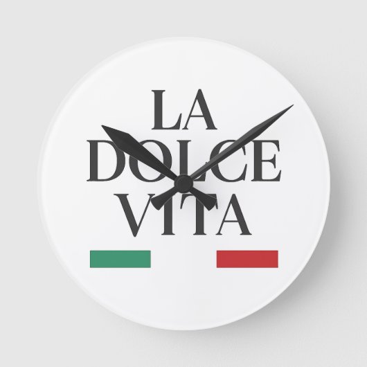 La Dolce Vita Italiaanse wandklok (Voorkant)
