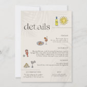 La Dolce Vita | Italiaanse zomervrijgezellenfeest Kaart (Achterkant)