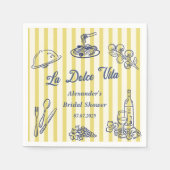 La Dolce Vita Italian Bridal Shower Party Servet (Voorkant)