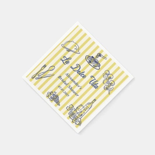 La Dolce Vita Italian Bridal Shower Party Servet (Hoek)