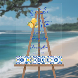 La Dolce Vita Italian Destination Wedding Acryl Bord