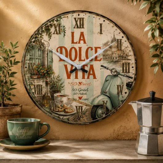 La Dolce Vita Italian Grote Klok