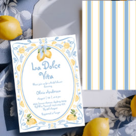 La Dolce Vita Italian Lemon Floral Vrijgezellenfee Kaart