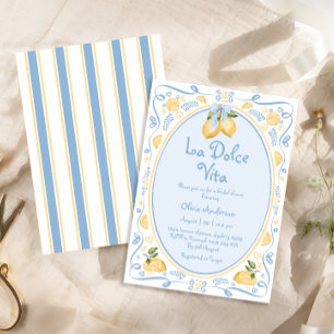 La Dolce Vita Italian Lemon Floral Vrijgezellenfee Kaart