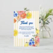 La dolce vita Italian Lemon Summer Vrijgezellenfee Bedankkaart (Staand voorkant)