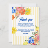 La dolce vita Italian Lemon Summer Vrijgezellenfee Bedankkaart (Voorkant)