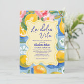 La dolce vita Italian Lemon Summer Vrijgezellenfee Kaart (Staand voorkant)