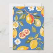 La dolce vita Italian Lemon Summer Vrijgezellenfee Kaart (Achterkant)